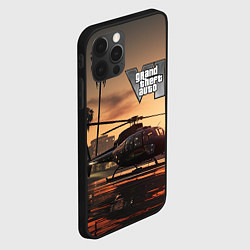 Чехол для iPhone 12 Pro GTA 6 вертолет, цвет: 3D-черный — фото 2