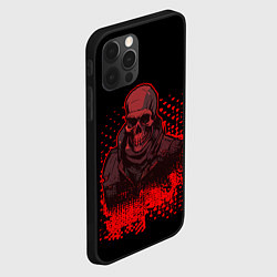 Чехол для iPhone 12 Pro Красный скелет на чёрном фоне, цвет: 3D-черный — фото 2