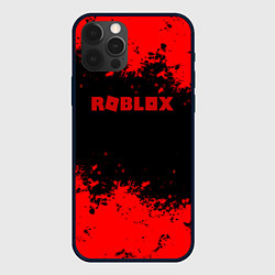 Чехол для iPhone 12 Pro Роблокс краски красные, цвет: 3D-черный