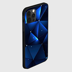 Чехол для iPhone 12 Pro Синяя геометрическая абстракция, цвет: 3D-черный — фото 2