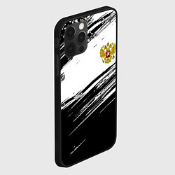 Чехол для iPhone 12 Pro Герб РФ спортивные краски, цвет: 3D-черный — фото 2