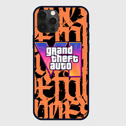 Чехол для iPhone 12 Pro GTA 6 граффити, цвет: 3D-черный