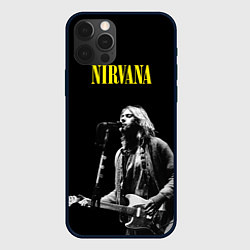 Чехол для iPhone 12 Pro Группа Nirvana Курт Кобейн, цвет: 3D-черный