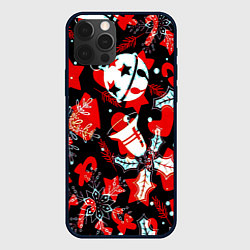 Чехол для iPhone 12 Pro Рождественские паттерны орнамент, цвет: 3D-черный