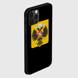 Чехол для iPhone 12 Pro Патриотическая символика герб России, цвет: 3D-черный — фото 2