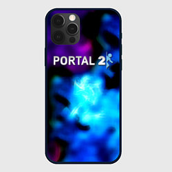 Чехол для iPhone 12 Pro Portal неоновый градиент, цвет: 3D-черный