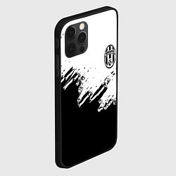 Чехол для iPhone 12 Pro Juventus black sport texture, цвет: 3D-черный — фото 2