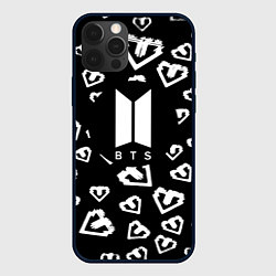 Чехол для iPhone 12 Pro BTS band black kpop, цвет: 3D-черный