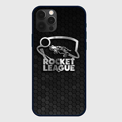 Чехол для iPhone 12 Pro Rocket League - metal logo, цвет: 3D-черный