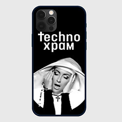 Чехол для iPhone 12 Pro Techno храм эмоциональная монашка, цвет: 3D-черный