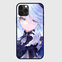 Чехол для iPhone 12 Pro Genshin Impact Фурина smiling, цвет: 3D-черный