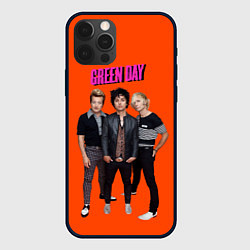 Чехол для iPhone 12 Pro Green Day trio, цвет: 3D-черный