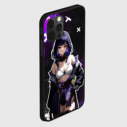 Чехол для iPhone 12 Pro Сёгун Райден в белье - genshin impact, цвет: 3D-черный — фото 2
