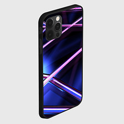 Чехол для iPhone 12 Pro Фиолетовая геометрическая абстракция, цвет: 3D-черный — фото 2