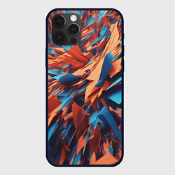 Чехол для iPhone 12 Pro Ломаные частицы - нейросеть, цвет: 3D-черный