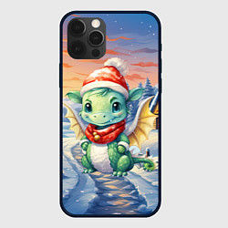 Чехол для iPhone 12 Pro Милый маленький дракон новогодний 2024 года нового, цвет: 3D-черный