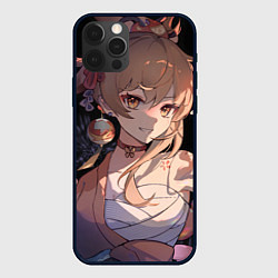 Чехол для iPhone 12 Pro Genshin Impact Yoimiya, цвет: 3D-черный