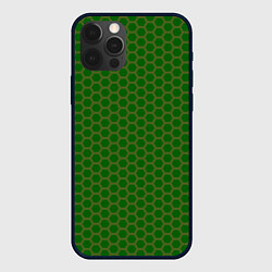 Чехол для iPhone 12 Pro Сетка из шестигранника, цвет: 3D-черный