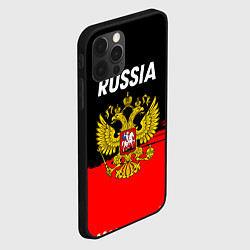 Чехол для iPhone 12 Pro Россия герб краски абстракция, цвет: 3D-черный — фото 2
