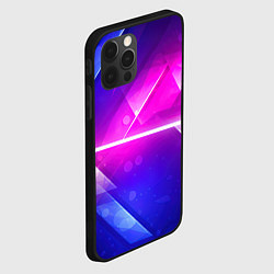 Чехол для iPhone 12 Pro Фиолетовое и синие свечение, цвет: 3D-черный — фото 2