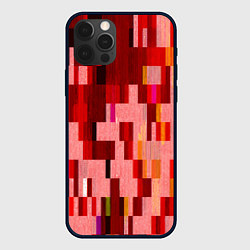 Чехол для iPhone 12 Pro Красный глитч, цвет: 3D-черный
