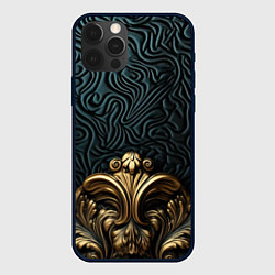 Чехол iPhone 12 Pro Объемная лепнина на темном фоне