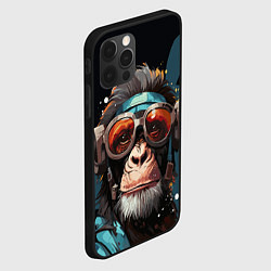 Чехол для iPhone 12 Pro Крутая обезьяна в очках, цвет: 3D-черный — фото 2