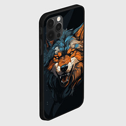 Чехол для iPhone 12 Pro Волчий свирепый оскал, цвет: 3D-черный — фото 2