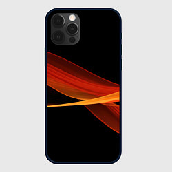 Чехол iPhone 12 Pro Красные оранжевые абстрактные полосы
