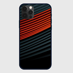 Чехол для iPhone 12 Pro Рифленая абстракция, цвет: 3D-черный