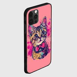Чехол для iPhone 12 Pro Милый котенок с бабочкой, цвет: 3D-черный — фото 2