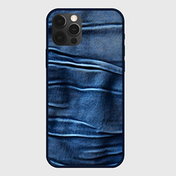 Чехол для iPhone 12 Pro Мятый деним, цвет: 3D-черный