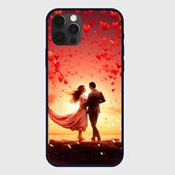 Чехол для iPhone 12 Pro Влюбленная пара 14 февраля, цвет: 3D-черный