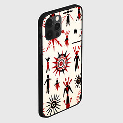 Чехол для iPhone 12 Pro Абстрактные фигурки, цвет: 3D-черный — фото 2
