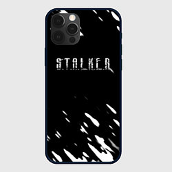 Чехол для iPhone 12 Pro Stalker искры белые, цвет: 3D-черный
