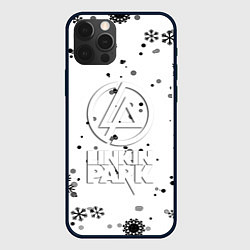 Чехол для iPhone 12 Pro Linkin park текстура зима рок, цвет: 3D-черный