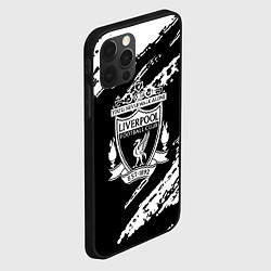 Чехол для iPhone 12 Pro Liverpool белые краски текстура, цвет: 3D-черный — фото 2