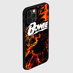 Чехол для iPhone 12 Pro David Bowie red lava, цвет: 3D-черный — фото 2