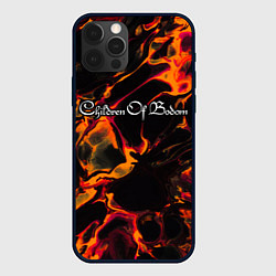 Чехол для iPhone 12 Pro Children of Bodom red lava, цвет: 3D-черный
