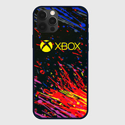 Чехол для iPhone 12 Pro Xbox краски текстура, цвет: 3D-черный