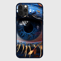 Чехол для iPhone 12 Pro Глаз с золотом, цвет: 3D-черный