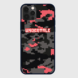 Чехол для iPhone 12 Pro Undertale текстура гейм, цвет: 3D-черный