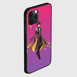 Чехол для iPhone 12 Pro Genshin персонаж игры - Чжун Ли, цвет: 3D-черный — фото 2
