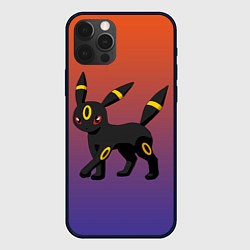 Чехол для iPhone 12 Pro Умбреон покемон-кот, цвет: 3D-черный