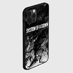 Чехол для iPhone 12 Pro System of a Down black graphite, цвет: 3D-черный — фото 2