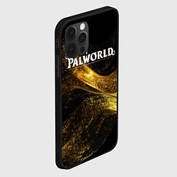 Чехол для iPhone 12 Pro Palworld логотип золотая пыльца, цвет: 3D-черный — фото 2