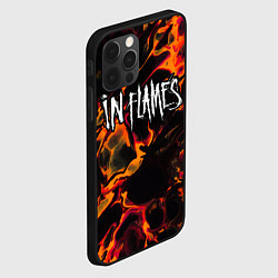 Чехол для iPhone 12 Pro In Flames red lava, цвет: 3D-черный — фото 2