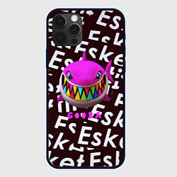 Чехол для iPhone 12 Pro Esskeetit logo pattern, цвет: 3D-черный
