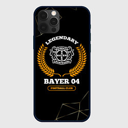 Чехол для iPhone 12 Pro Лого Bayer 04 и надпись legendary football club на, цвет: 3D-черный