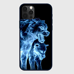 Чехол для iPhone 12 Pro Волки призраки, цвет: 3D-черный